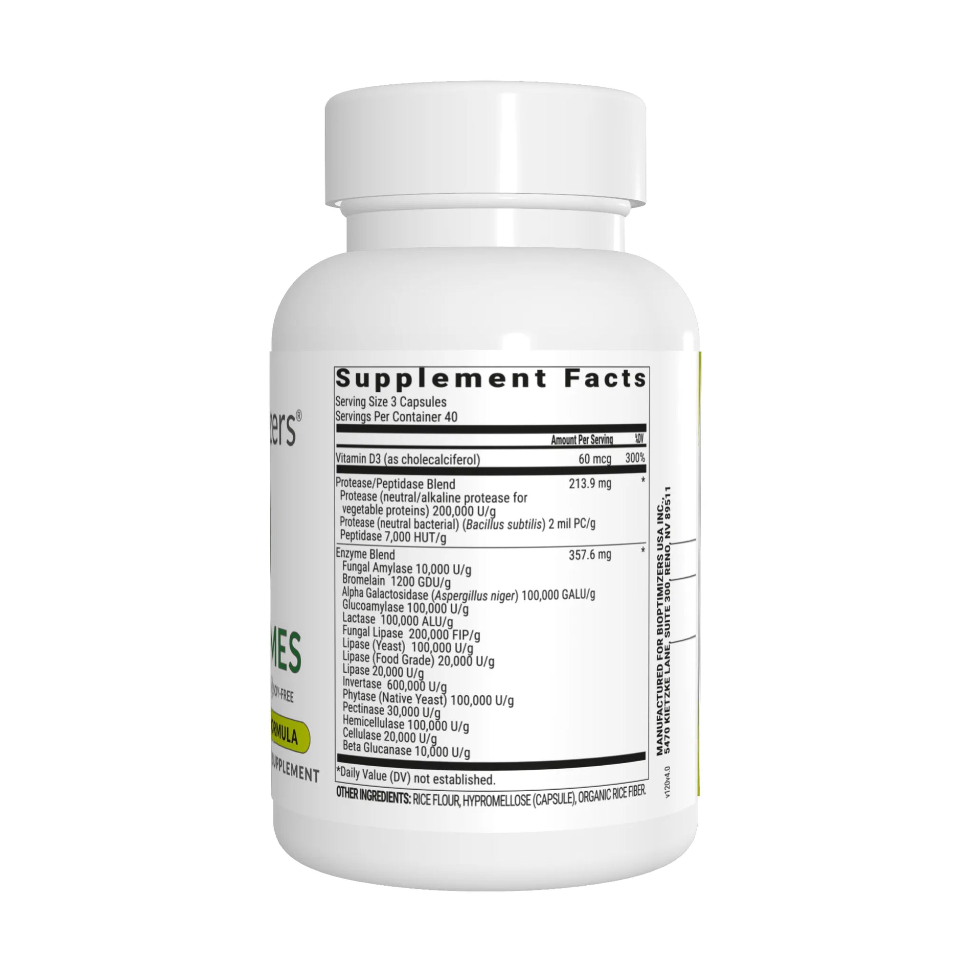 Masszymes Bottle facts